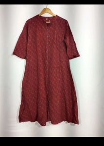 Burgundy Button-Down Top.
