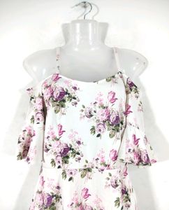 Pretty Floral Printed Women&#39;s Dress