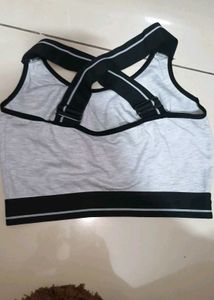 Comfy Grey Sports Bra 2pc