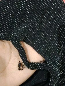 Black shimmer party wear top