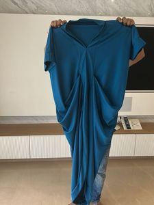 Stylish Deep Teal Blue Kaftan Style Dress