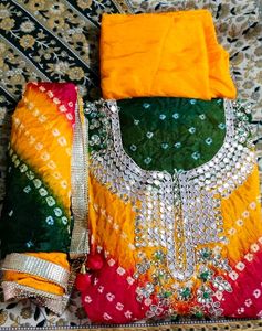 unstitched bandage pary wear kurti pant Dupatta se