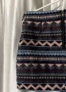 Patterned Mini Skirt