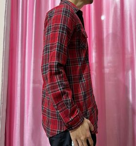 Red Plaid Flannel Shirt