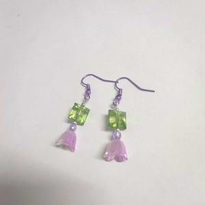 Flower Crystal Beads Earrings🌷🌿🪻