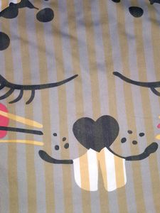 Bunny Print Striped Tee