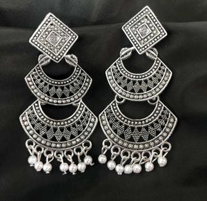 Elegant Oxidised Earrings(Pck Of 4)