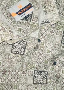 Patterned Button-Down Shirt
