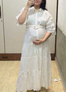 White Puff Sleeve Dress