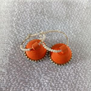 4pairs 300/- Silk Thread And Quilled Earrings