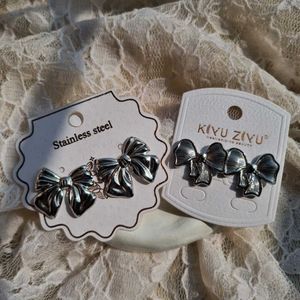 Antitarnish Ailver Earrings - All Bows