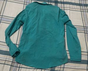 Teal Ruffled Top