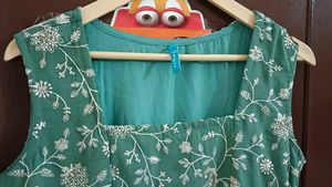 Designer Green Embroidered Suit