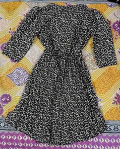 Tiger Printed A Line Party Dress