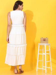 White Tiered Dress