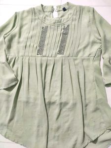 Sage Green Embellished Top