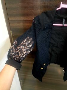 Black Net Fancy Blazer