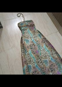 Y2k Animal Print Halter Dress