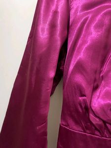 Elegant Purple top Satin 34 and half