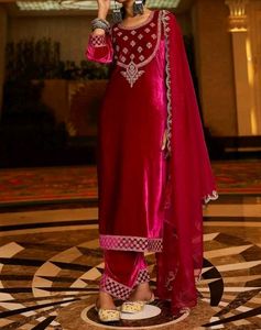 Pink Velvet Palazzo Pants