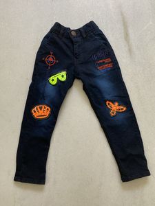 Designer Navy Blue Denim For Boy