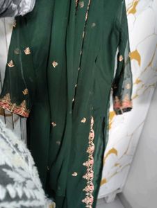 Green Embroidered Kurta Set