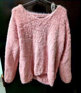 Pink Fur Comfy Sweater