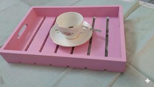 Pink Wooden Tray
