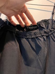 Boohoo Black Off-Shoulder Top (M)