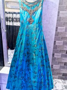 Green Sparkle Gown For Party Nd Mehndi Function