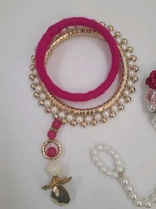 fancy bangle n hathful set