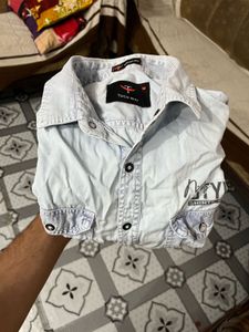 Denim Style Button-Down Shirt