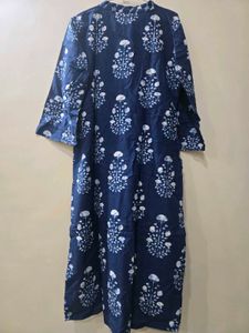 Indigo Cotton Kurta