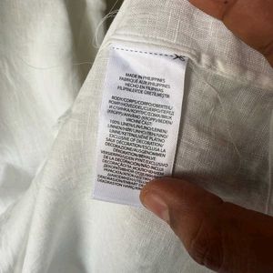 Ralph Lauren White Linen Button Down - M