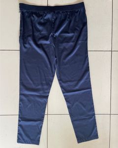 Navy Blue Satin Pants
