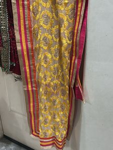 Chander Silk Yellow Beautiful Kurta Set