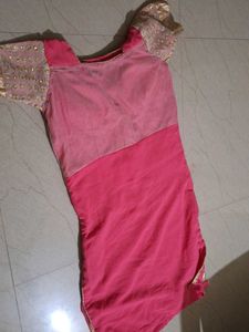 Pink Embroidered Kurta Set