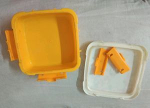 Yellow White Lunch Box