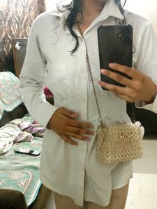 Waist Fitted Classic White Shirt