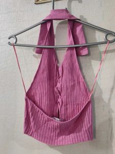 Y2k Pink Halter Top