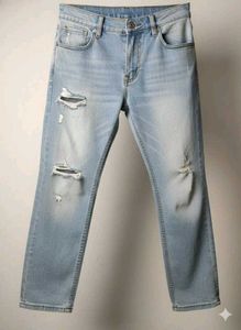 Ripped Light Wash Jeans