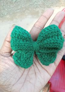 Handmade Crochet Hair Bow Clip 2 pcs