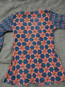 Floral Print Short Kurta