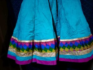 Ethnic Frock (Anarkali For Women) + Blue Skirt