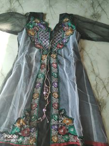 black suit with bottom n dupatta.