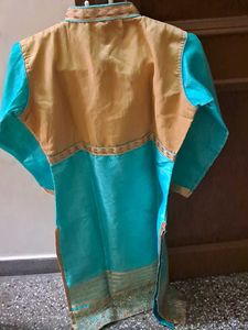 A- Line Sea Green Party Wear Kurta