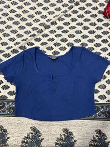 Blue crop top