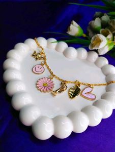 Charm Bracelet with Gold Accents