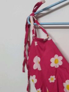 Pink Floral Mini Dress