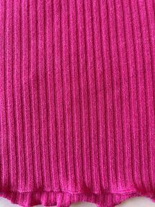Shein Barbie Pink Ribbed Top
